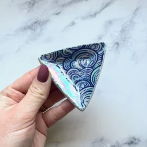 Cloud Triangle Circle Dish Iridescent Altar Ring Jewelry Tray